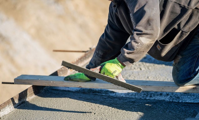 laying concrete
