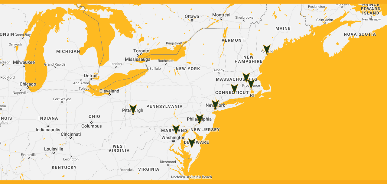 Map of Northern Construction Locations